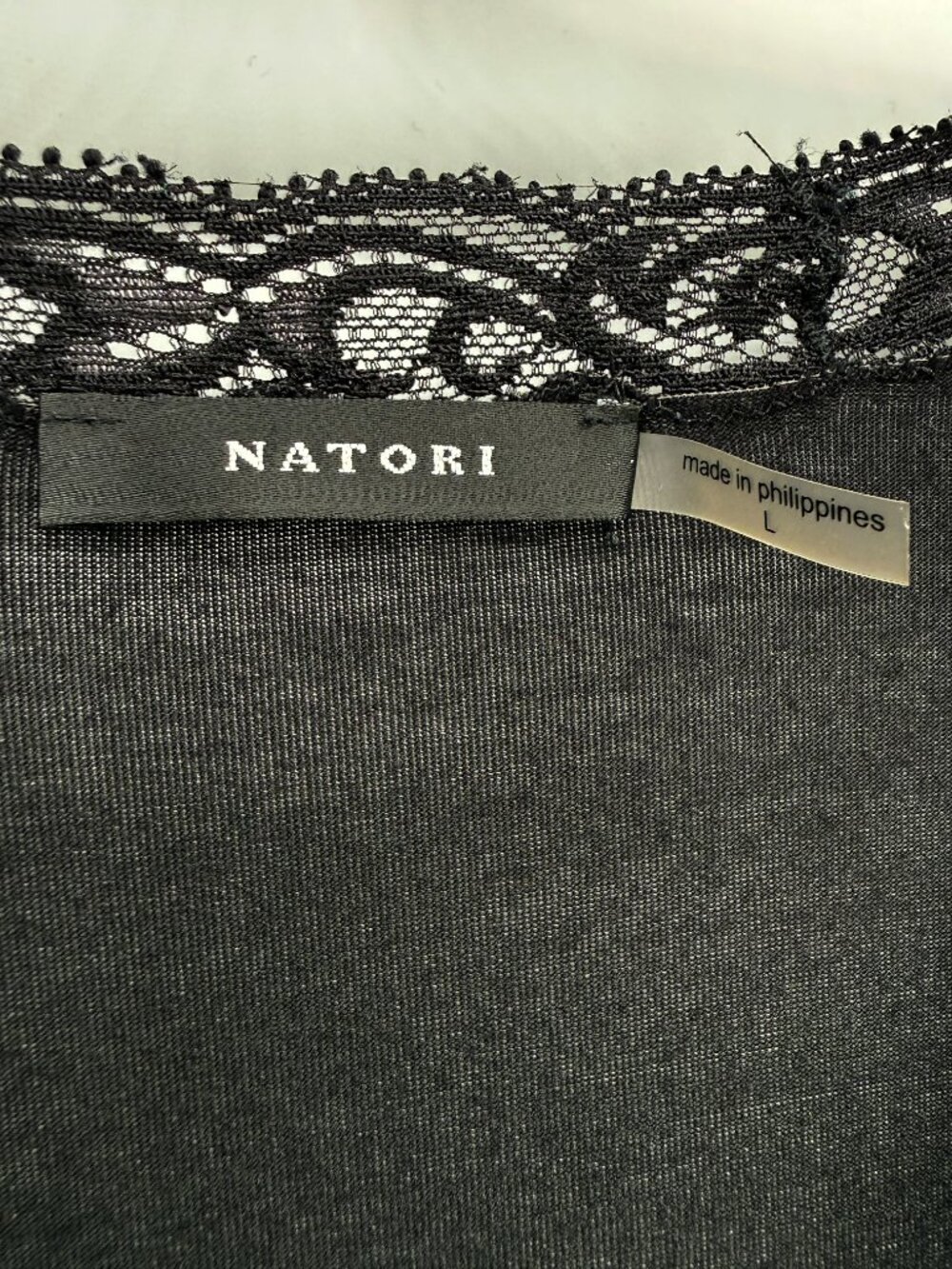 NATORI Feathers Essentials Lenzing Ecovero Viscose LSV Lace PJ Top ONLY Black - Picture 5 of 9